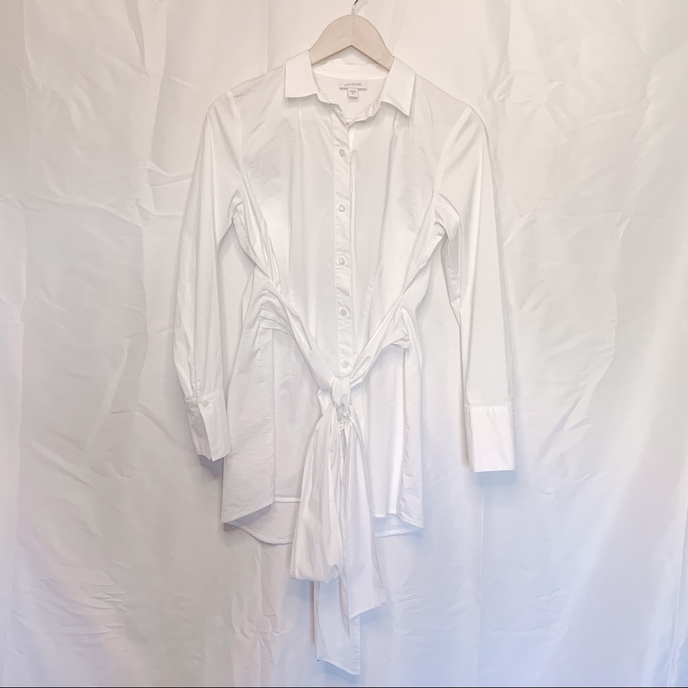 j.jill waist tie white shirt